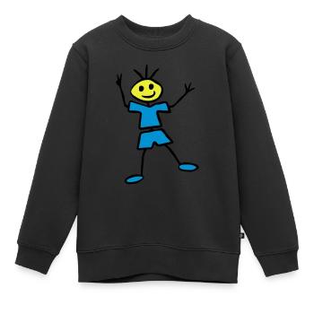 Collez le chiffre - Sweat Premium enfant bio - noir - Devant - AI Model Kid Female (0cm)