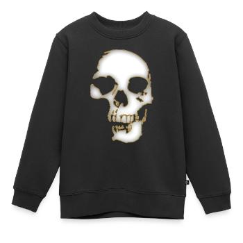 Skull - Kinder Premium Organic Sweatshirt - Schwarz - Vorne - AI Model Kid Female (0cm)