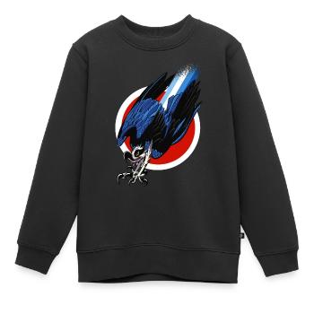 Osprey Turbo Hawk - Kinder Premium Organic Sweatshirt - Schwarz - Vorne - AI Model Kid Female (0cm)