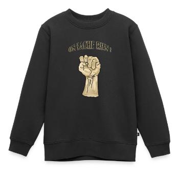 Insoumis - Sweat Premium enfant bio - noir - Devant - AI Model Kid Female (0cm)