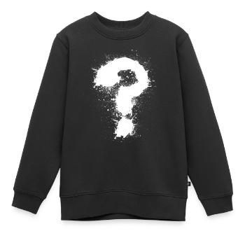 Point d'interrogation - Sweat Premium enfant bio - noir - Devant - AI Model Kid Female (0cm)