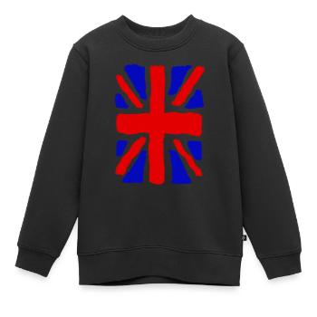 Union Jack - Sweat Premium enfant bio - noir - Devant - AI Model Kid Female (0cm)