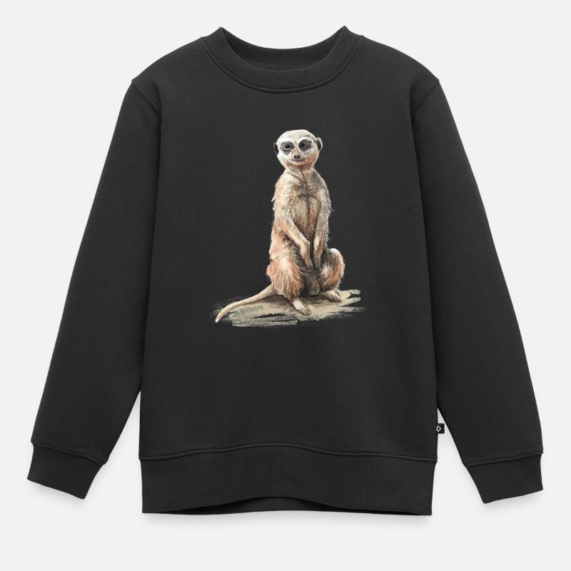 Erdmännchen - Kinder Premium Organic Sweatshirt - Schwarz