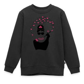 Fille de diamant - Princesse Bijoux - Bijoux - Sweat Premium enfant bio - noir - Devant - AI Model Kid Female (0cm)