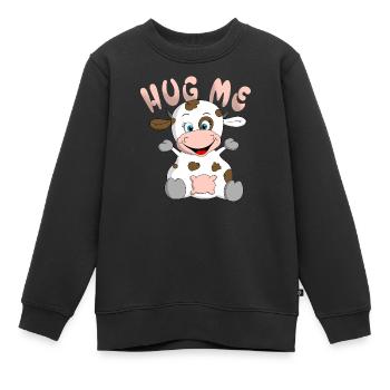 Hug me Kuh - Kinder Premium Organic Sweatshirt - Schwarz - Vorne - AI Model Kid Female (0cm)