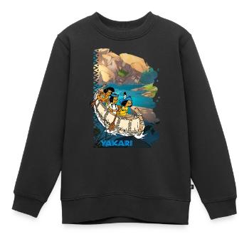 Yakari Bootstour - Kinder Premium Organic Sweatshirt - Schwarz - Vorne - AI Model Kid Female (0cm)