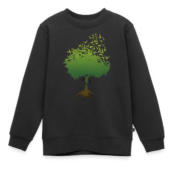 Der Baum der Freundschaft - Kinder Premium Organic Sweatshirt - Schwarz - Vorne - AI Model Kid Female (0cm)
