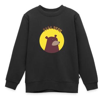 Papa Bear - Kinder Premium Organic Sweatshirt - Schwarz - Vorne - AI Model Kid Female (0cm)