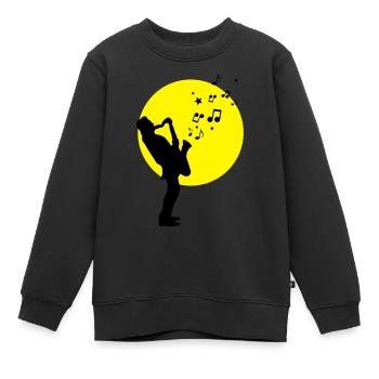 Musik - Musiker Jazz - Kinder Premium Organic Sweatshirt - Schwarz - Vorne - AI Model Kid Female (0cm)