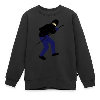 einbrecher - Kinder Premium Organic Sweatshirt - Schwarz - Vorne - AI Model Kid Female (0cm)