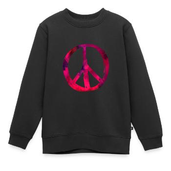 La paix - Sweat Premium enfant bio - noir - Devant - AI Model Kid Female (0cm)