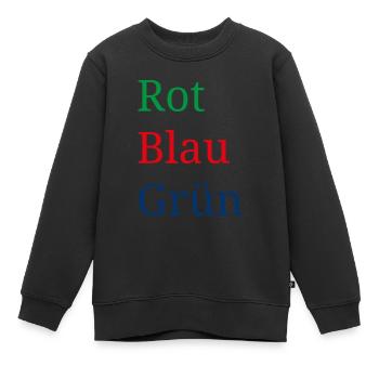 Optische Täuschung Illusion - Kinder Premium Organic Sweatshirt - Schwarz - Vorne - AI Model Kid Female (0cm)