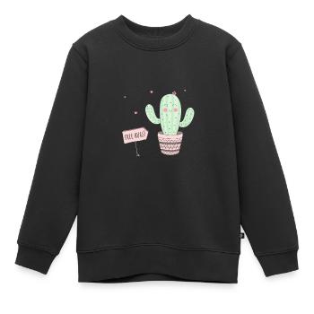 Umarmung Blume - Kinder Premium Organic Sweatshirt - Schwarz - Vorne - AI Model Kid Female (0cm)