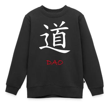 Taoïsme Daoism Dao Tao Qigong Zen Yoga Chakra - Sweat Premium enfant bio - noir - Devant - AI Model Kid Female (0cm)