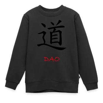 Taoïsme Daoism Dao Tao Qigong Zen Yoga Chakra - Sweat Premium enfant bio - noir - Devant - AI Model Kid Female (0cm)