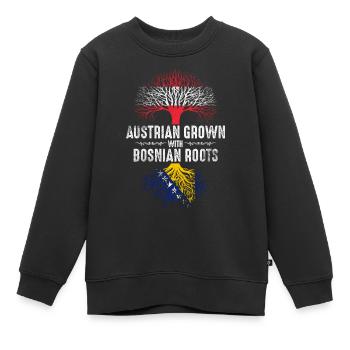 Österreicher mit bosnischen Wurzeln - Kinder Premium Organic Sweatshirt - Schwarz - Vorne - AI Model Kid Female (0cm)