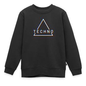 Techno - Kinder Premium Organic Sweatshirt - Schwarz - Vorne - AI Model Kid Female (0cm)
