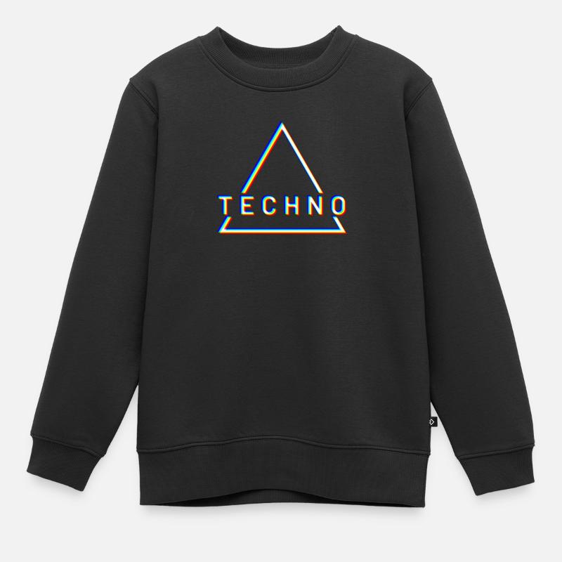 Techno - Sweat Premium enfant bio - noir