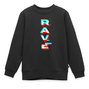 Rave Raver House DJ Techno Music geschenk - Kinder Premium Organic Sweatshirt - Schwarz - Vorne - AI Model Kid Female (0cm)