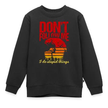 Mur d’escalade Bouldern roches grimpeurs grimpeurs de roche - Sweat Premium enfant bio - noir - Devant - AI Model Kid Female (0cm)