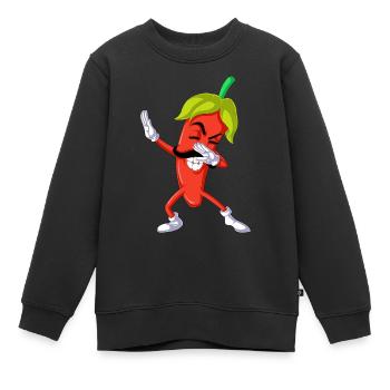 poivre barbotant - Sweat Premium enfant bio - noir - Devant - AI Model Kid Female (0cm)