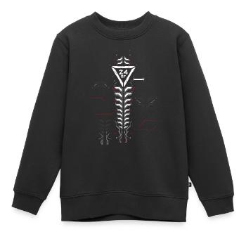 Cyber moderne 4 - Sweat Premium enfant bio - noir - Devant - AI Model Kid Female (0cm)