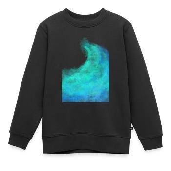 Welle Ozean Meer - Kinder Premium Organic Sweatshirt - Schwarz - Vorne - AI Model Kid Female (0cm)