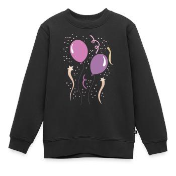 Party Ballons - Kinder Premium Organic Sweatshirt - Schwarz - Vorne - AI Model Kid Female (0cm)