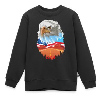 force 2 - Sweat Premium enfant bio - noir - Devant - AI Model Kid Female (0cm)