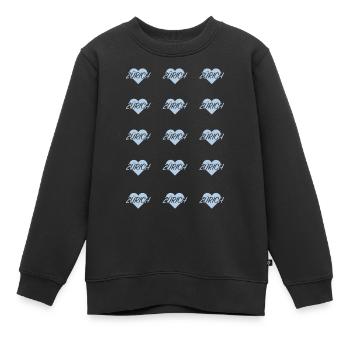 I LOVE ZÜRICH multi serenity blue - Kinder Premium Organic Sweatshirt - Schwarz - Vorne - AI Model Kid Female (0cm)