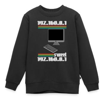 192.168.01 sweet 192.168.0.1 - Kinder Premium Organic Sweatshirt - Schwarz - Vorne - AI Model Kid Female (0cm)