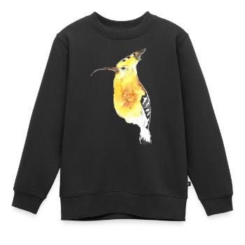 Wiedehopf Ornithologe - Kinder Premium Organic Sweatshirt - Schwarz - Vorne - AI Model Kid Female (0cm)