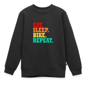 Vélo vélo vélo cadeau de vélo - Sweat Premium enfant bio - noir - Devant - AI Model Kid Female (0cm)