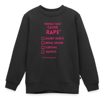 Feminismus Frauen Emanzipation Politik geschenk - Kinder Premium Organic Sweatshirt - Schwarz - Vorne - AI Model Kid Female (0cm)
