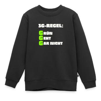 Politik Freiheit Grüne Sozialismus wählen lustig - Kinder Premium Organic Sweatshirt - Schwarz - Vorne - AI Model Kid Female (0cm)
