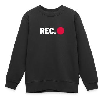 kamera fotograf objektiv film motiv kameramann - Kinder Premium Organic Sweatshirt - Schwarz - Vorne - AI Model Kid Female (0cm)