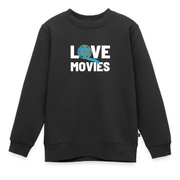 Cinéma film bobine de film télévision star rétro - Sweat Premium enfant bio - noir - Devant - AI Model Kid Female (0cm)