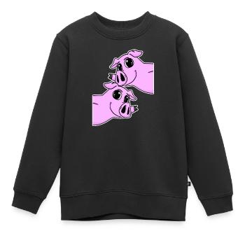Cochons Cochons - Sweat Premium enfant bio - noir - Devant - AI Model Kid Female (0cm)