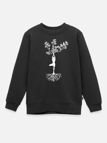 Yoga Baum Asana Fitness - Kinder Premium Organic Sweatshirt - Schwarz