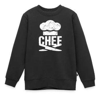 CHEF Cuisine Chapeau de chef Chef - Sweat Premium enfant bio - noir - Devant - AI Model Kid Female (0cm)