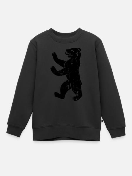 Berliner Bär Berlin Vintage Wappen - Kinder Premium Organic Sweatshirt - Schwarz