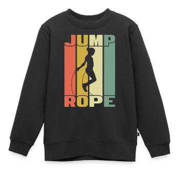 Corde à sauter Corde à sauter Corde à sauter - Sweat Premium enfant bio - noir - Devant - AI Model Kid Female (0cm)