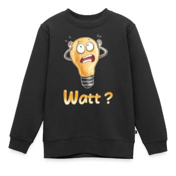 watt - Kinder Premium Organic Sweatshirt - Schwarz - Vorne - AI Model Kid Female (0cm)