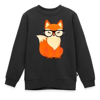 Clever Fox Schlaufuchs - Inscription à l’école - Sweat Premium enfant bio - noir - Devant - AI Model Kid Female (0cm)