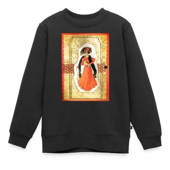Lady Orange victorienne - Sweat Premium enfant bio - noir - Devant - AI Model Kid Female (0cm)