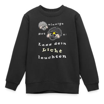 Lass dein Licht leuchten - Kinder Premium Organic Sweatshirt - Schwarz - Vorne - AI Model Kid Female (0cm)