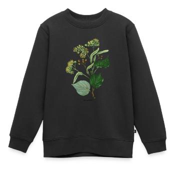 Grosse lime à feuilles - Sweat Premium enfant bio - noir - Devant - AI Model Kid Female (0cm)