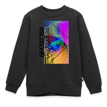 JerseyGM310768 arte3b1 - Kids Premium Organic Sweatshirt - black - Front - AI Model Kid Female (0cm)