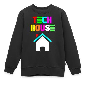 maison de technologie 808 - Sweat Premium enfant bio - noir - Devant - AI Model Kid Female (0cm)