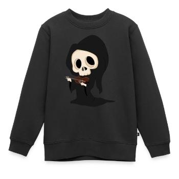 Faucheuse - Sweat Premium enfant bio - noir - Devant - AI Model Kid Female (0cm)